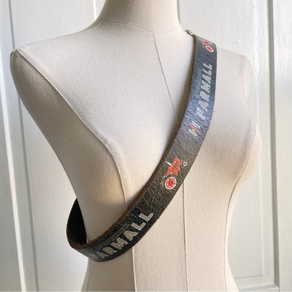 Farmall International Harvester Tractor Distressed Genuine Leather Belt Size 36 - Picture 2 of 7